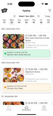 CaterCow: Attendee Screenshot 1 of 3