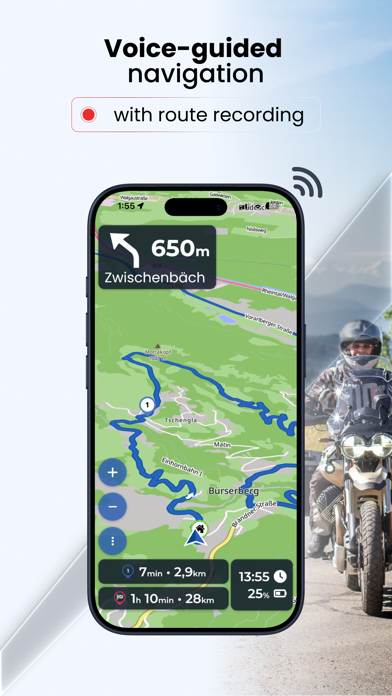 Kurviger Motorcycle Navigation screenshot