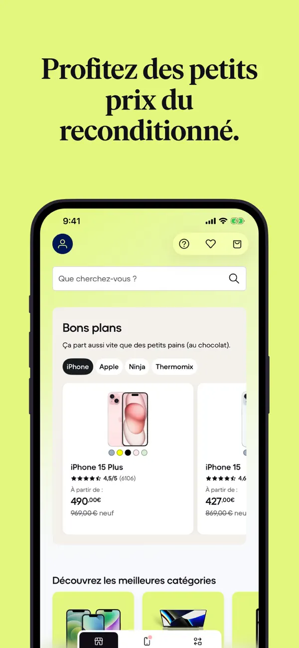 Screenshot #1 pour Back Market, Achat & Vente