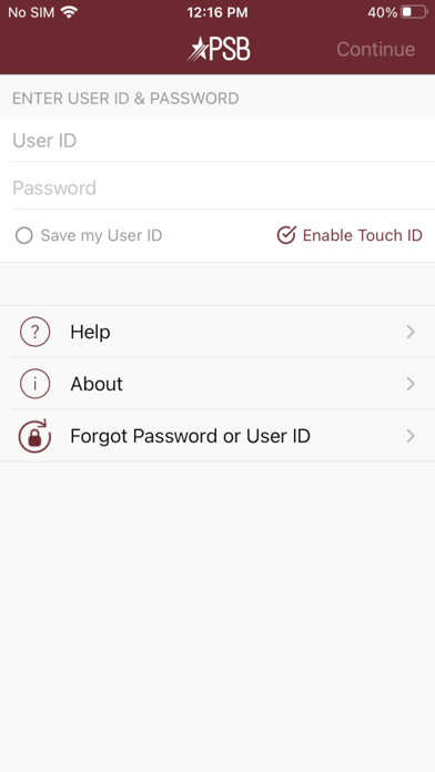 Plains State Bank Screenshot