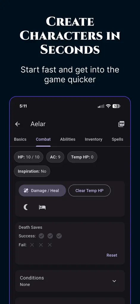 DnD Character Sheet & Toolkit - App de Juegos | MWM