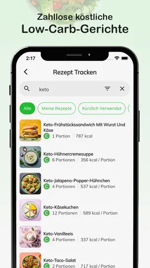 Screenshot von Ernährungstagebuch: KetoPal auf dem iPhone 5