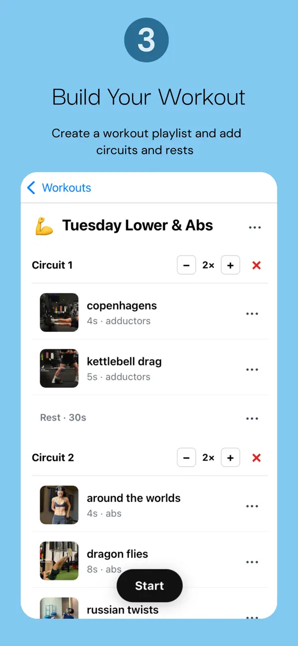 Screenshot #3 pour BUILD: Workout Planner