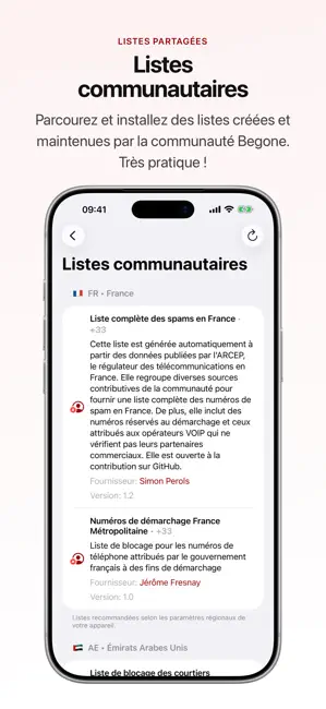Begone: Blocage spam appel iPhone screenshot 4