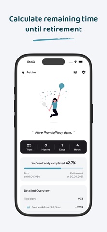 Retiro - Retirement Countdown Screenshot 1 of 6