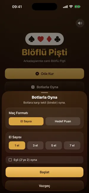 Blöflü Pişti — Online screenshot 2
