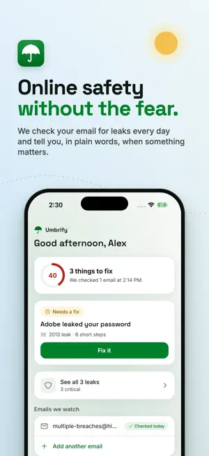 Umbrify: Data Breach Scanner screenshot 1