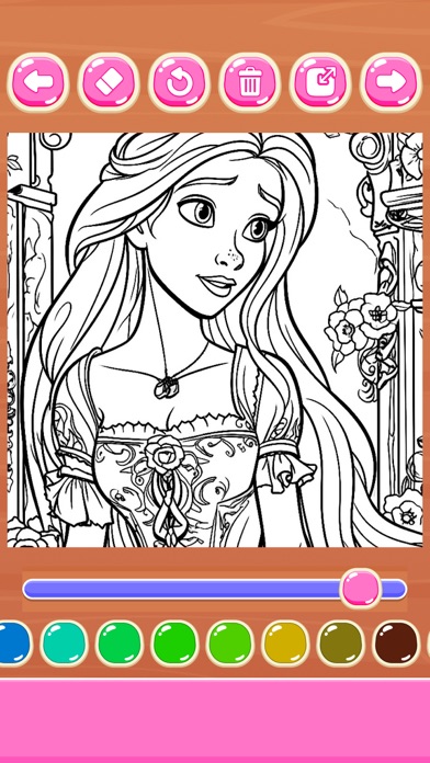 Rapunzel coloring game & paint Screenshot
