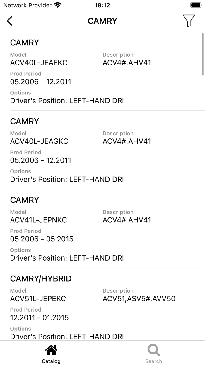 Car parts for Toyota