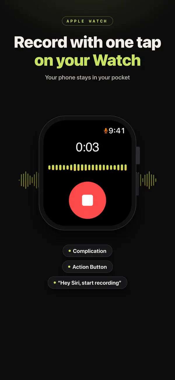Screenshot #2 pour Talk Memo: Watch Voice Notes