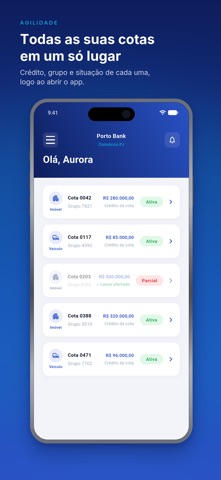 Consórcio Porto Seguro app screenshot