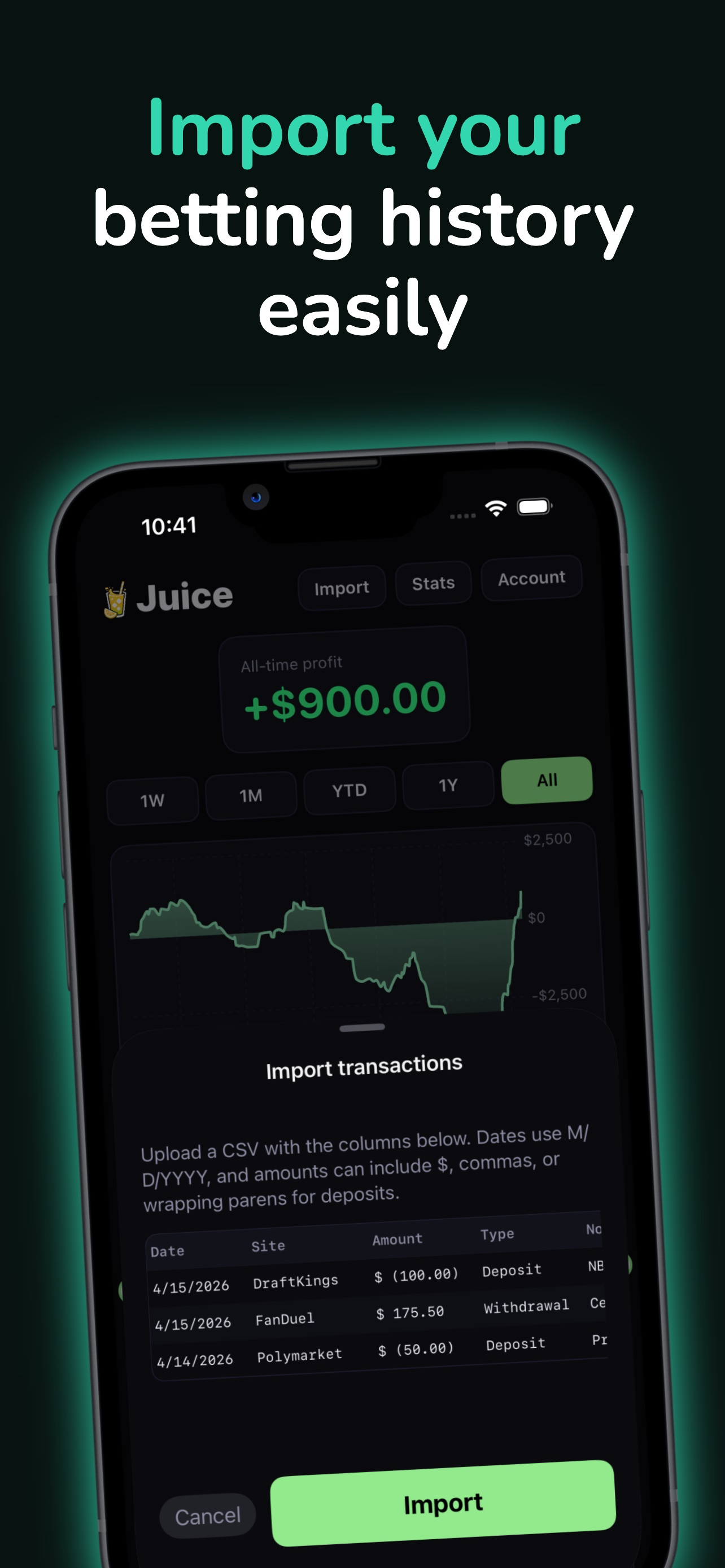 Juice: Bet Tracker