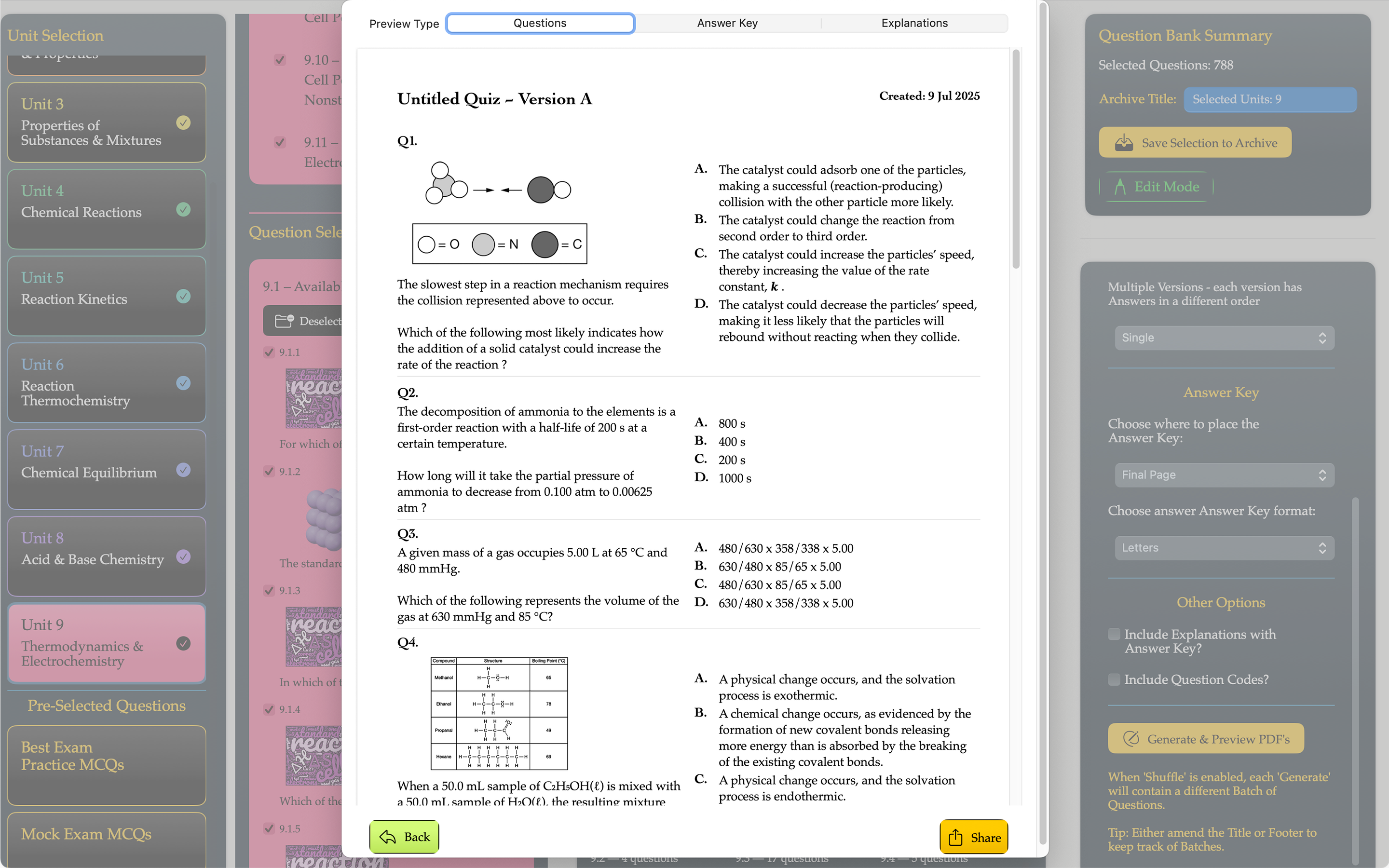 AP Chemistry Quiz & PDF Maker