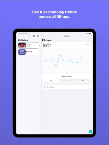 Socket: Car Care Tracker iPad screenshot