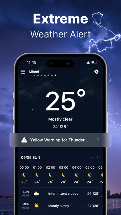Weather forecast & Alerts Screenshot