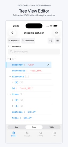 JSON DevKit Editor iPhone screenshot 3