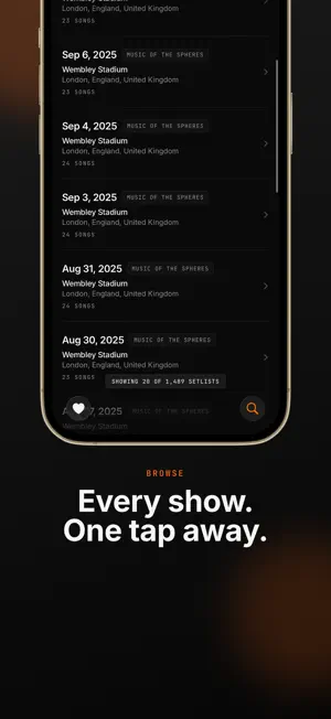 Setz — Concert Setlists screenshot 2