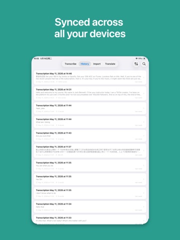 Voice to Text AI Transcriber iPad screenshot