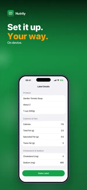 Nutrily: Nutrition Label Maker screenshot 2