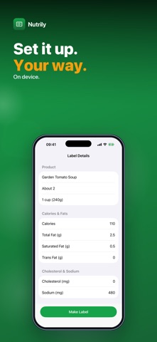 Nutrily: Nutrition Label Maker Screenshot 2 of 3