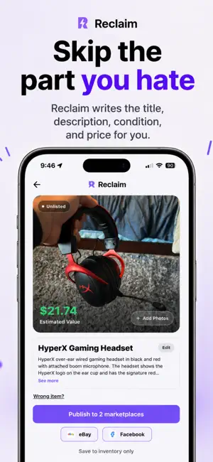 Reclaim: Sell with AI screenshot 3