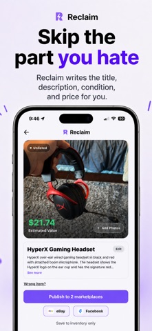 Reclaim: Sell with AI screenshot