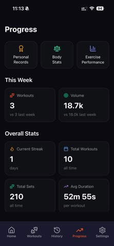 FinalRep: Workout Tracker screenshot