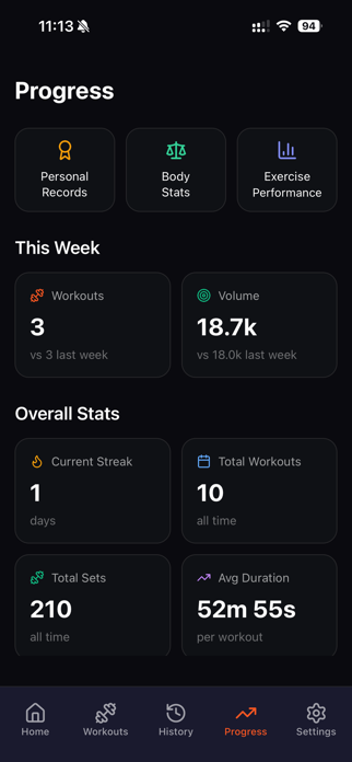 FinalRep: Workout Tracker Screenshot 4 of 8