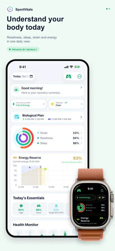 SportVitals: Daily Readiness screenshot 1 of 10