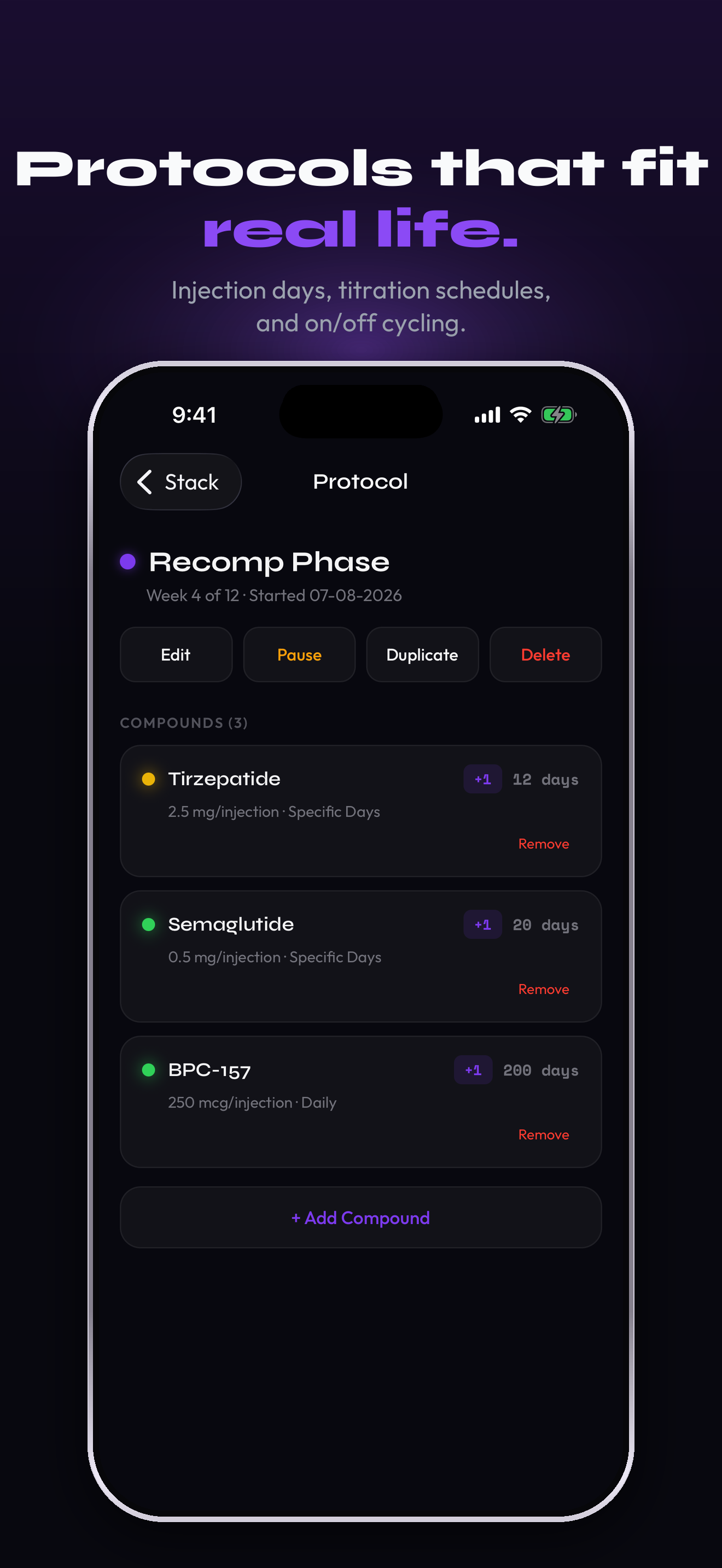 Stackr: Peptide Tracker screenshot 4