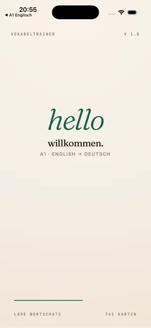 A1 Englisch Vokabeltrainer screenshot 1