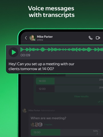 Messenger Yandex Telemost iPad screenshot