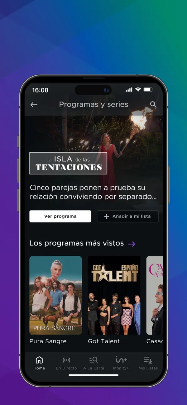Screenshot #1 pour Mediaset Infinity España