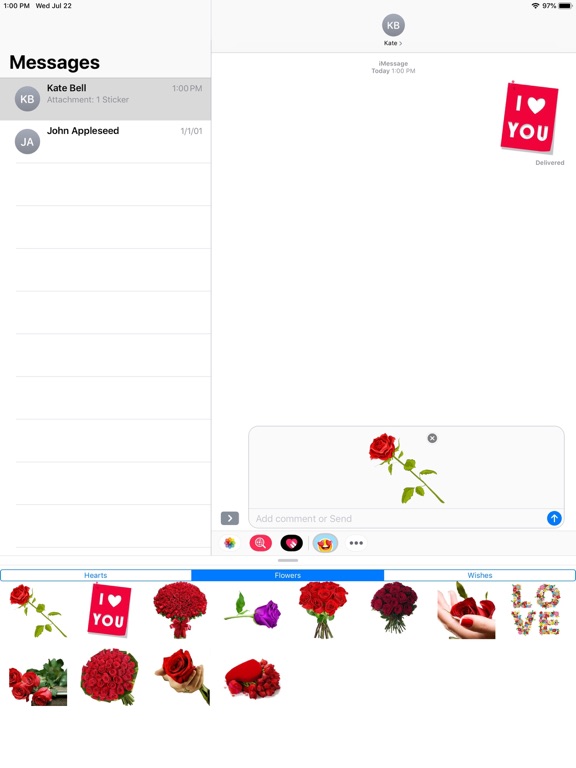 Screenshot #6 pour Love Emoji Stickers !