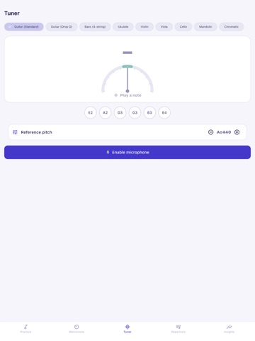 Practify: Practice & Tuner iPad screenshot