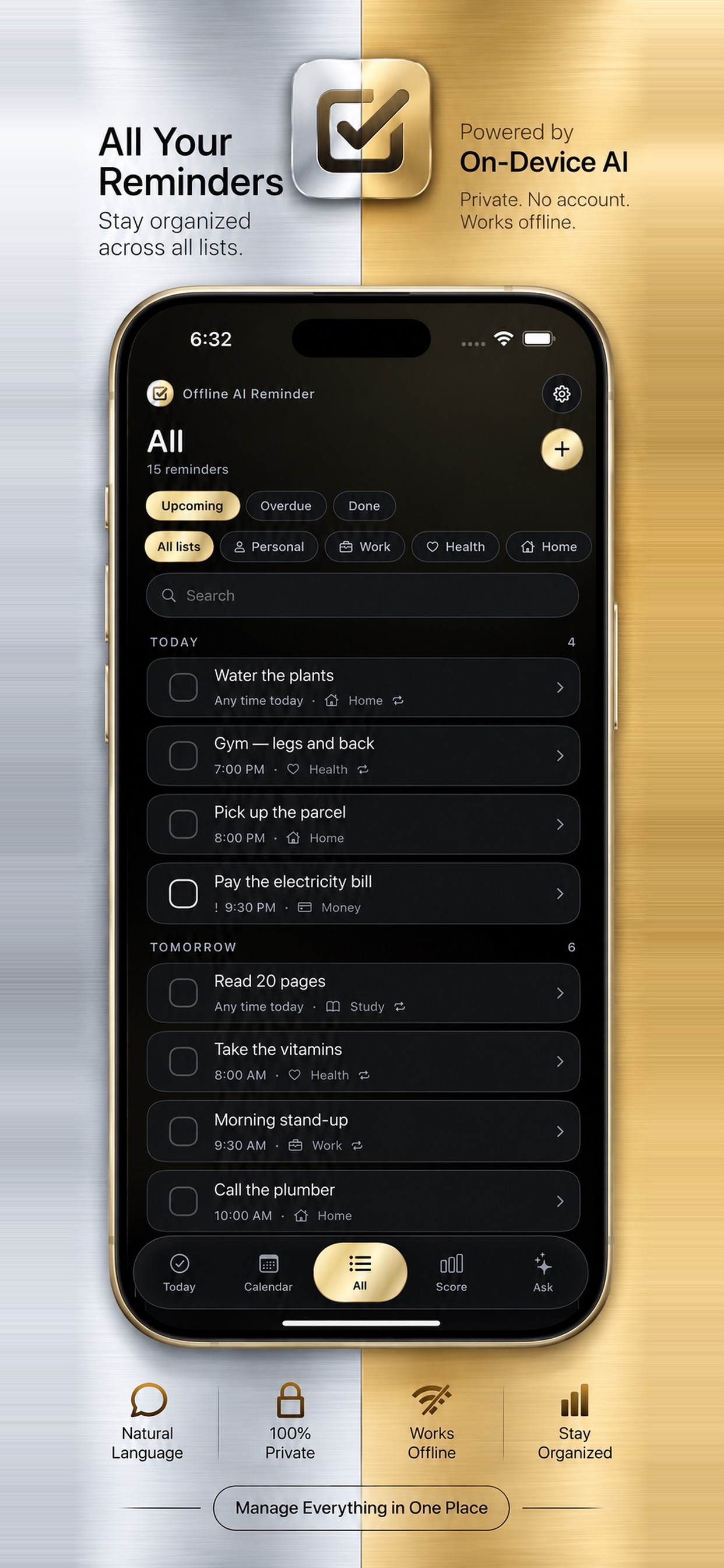 Screenshot 4 of Offline AI Reminder