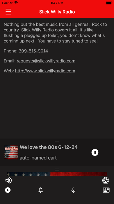 Slick Willy Radio Screenshot
