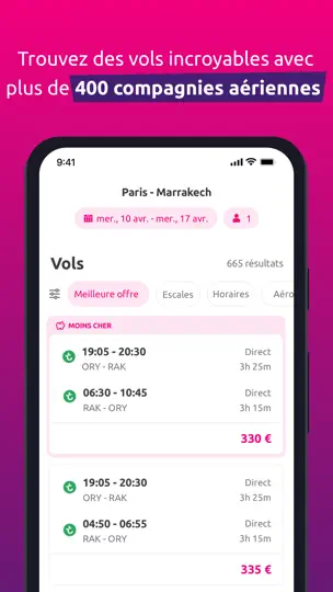 Capture d'écran de Lastminute.com - Voyage Et Vol sur iPhone 4