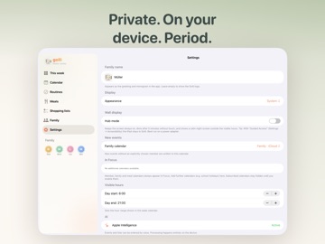 Golli Family Organizer iPad screenshot