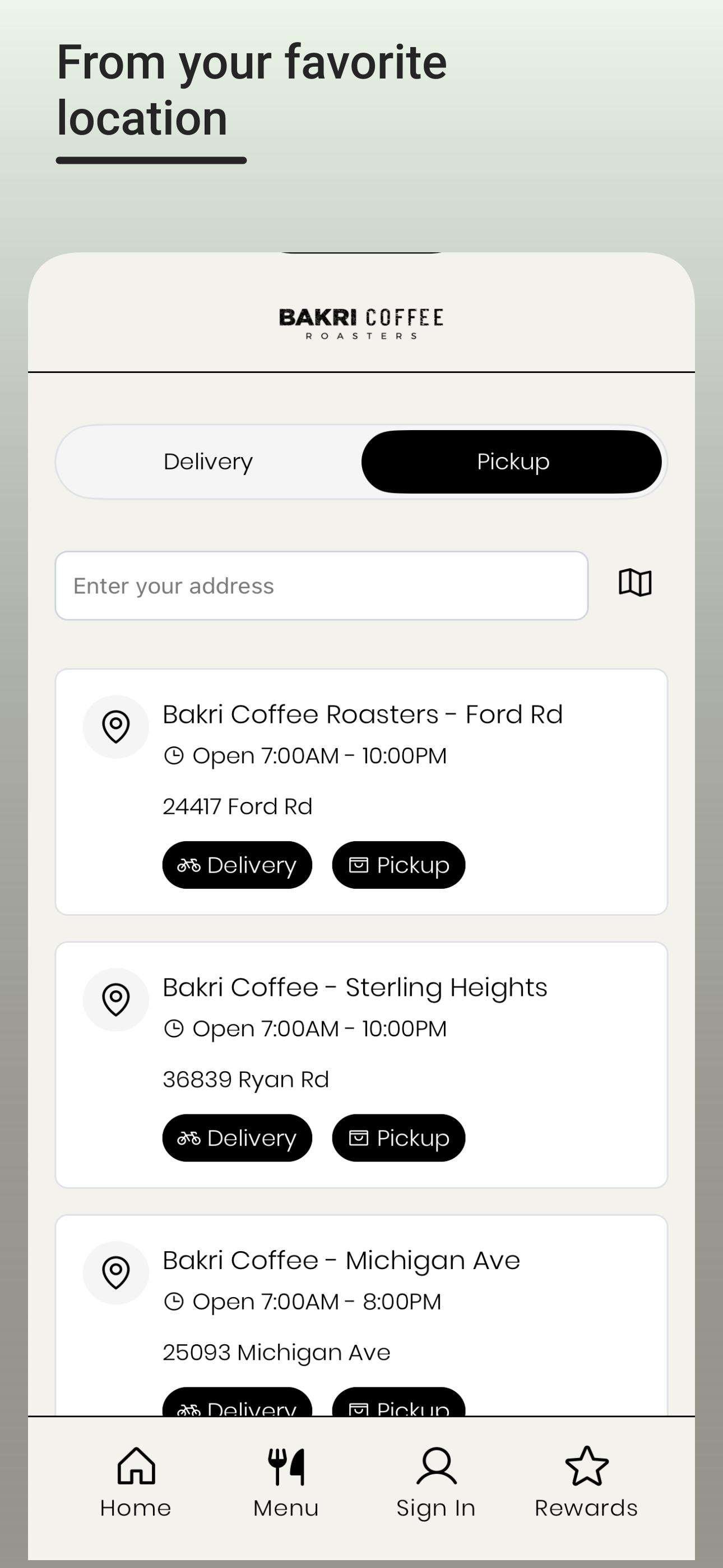 Bakri Coffee Roasters screenshot 2