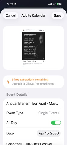 ClipCal screenshot