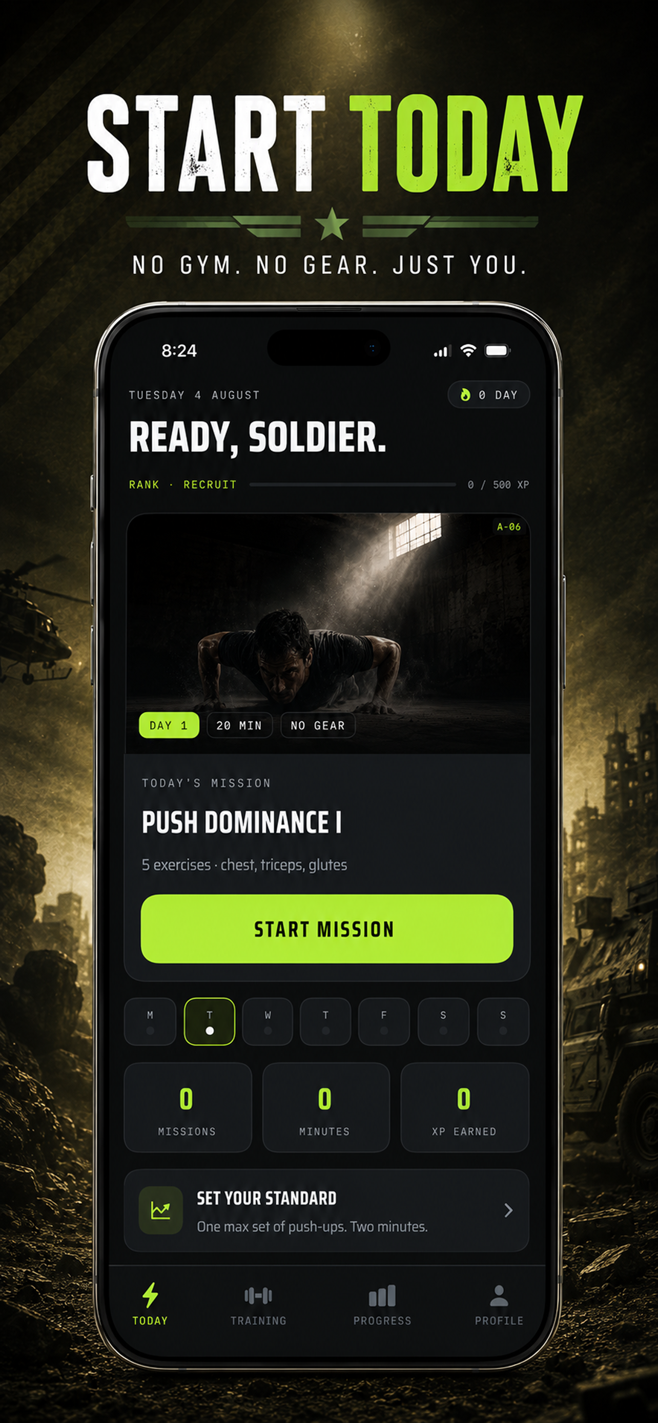 Military Calisthenics Men. screenshot 2