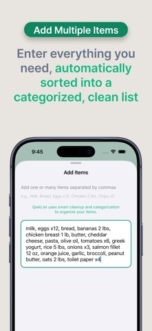 QwkList: Grocery List Maker screenshot