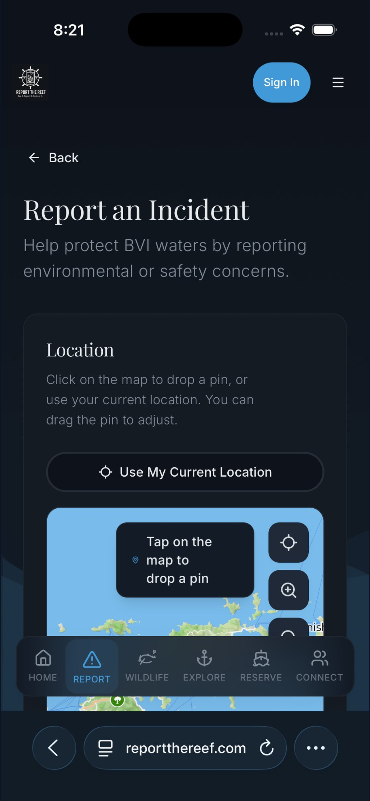Report The Reef screenshot 4