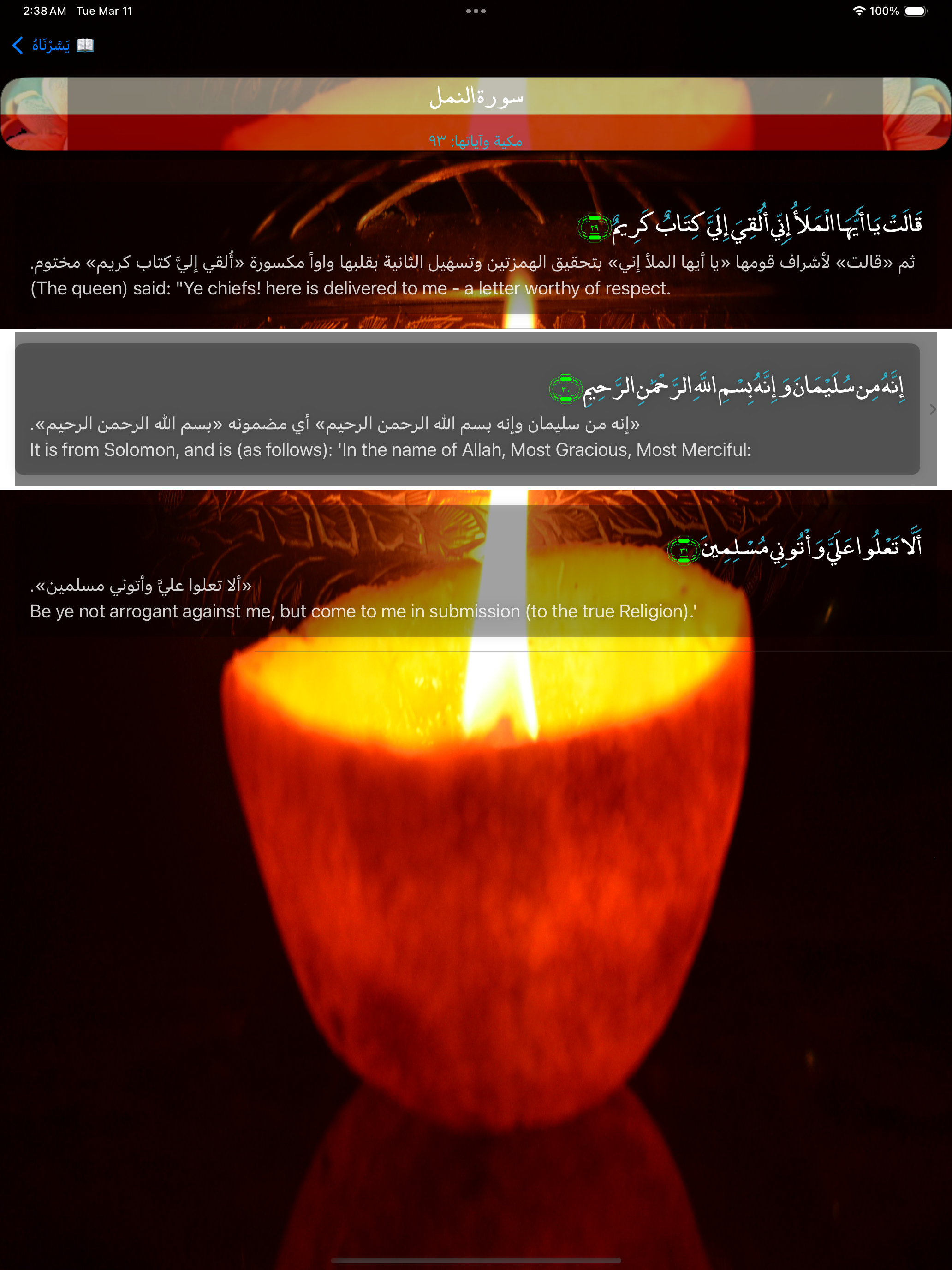 يسرناه Quran Search