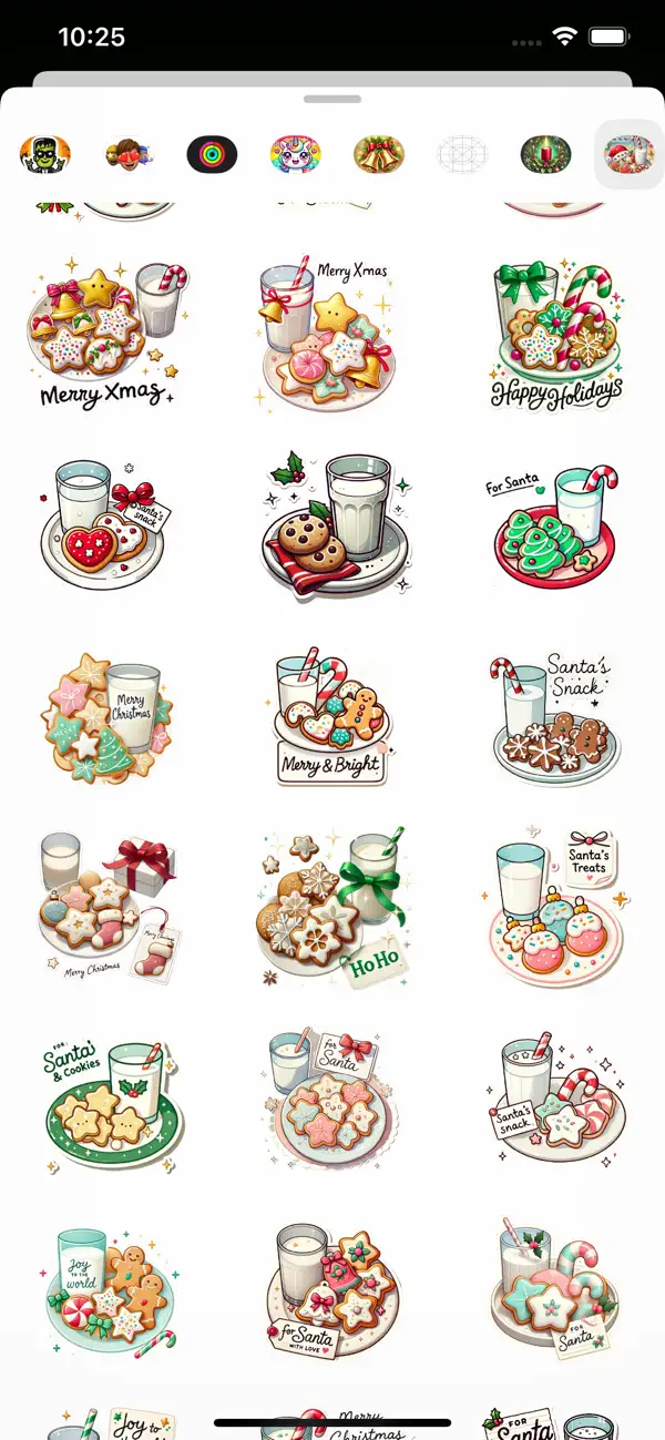 Screenshot #2 pour Santa's Milk Cookies Stickers
