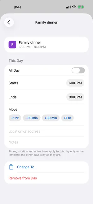 Simple Schedule: Month Planner screenshot 3