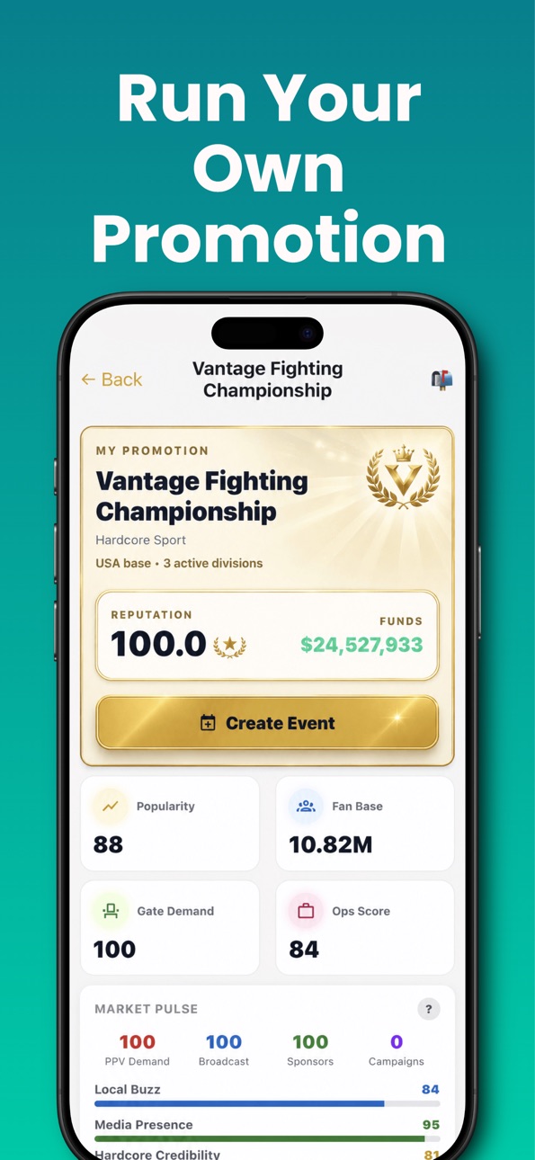 MMALife - MMA Life Simulator iOS Mod IPA screenshot 6 - iOS game interface