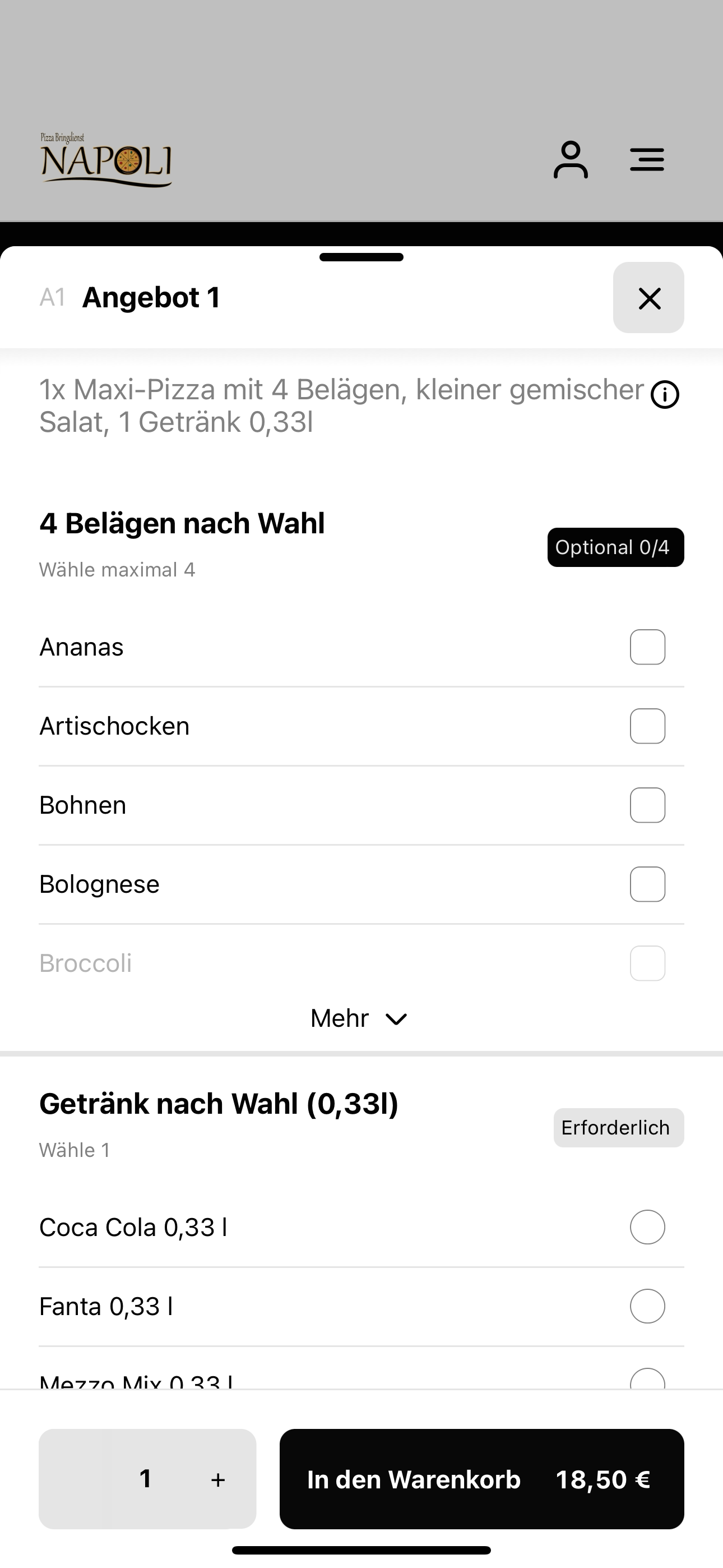 Pizza Bringdienst Napoli screenshot 4
