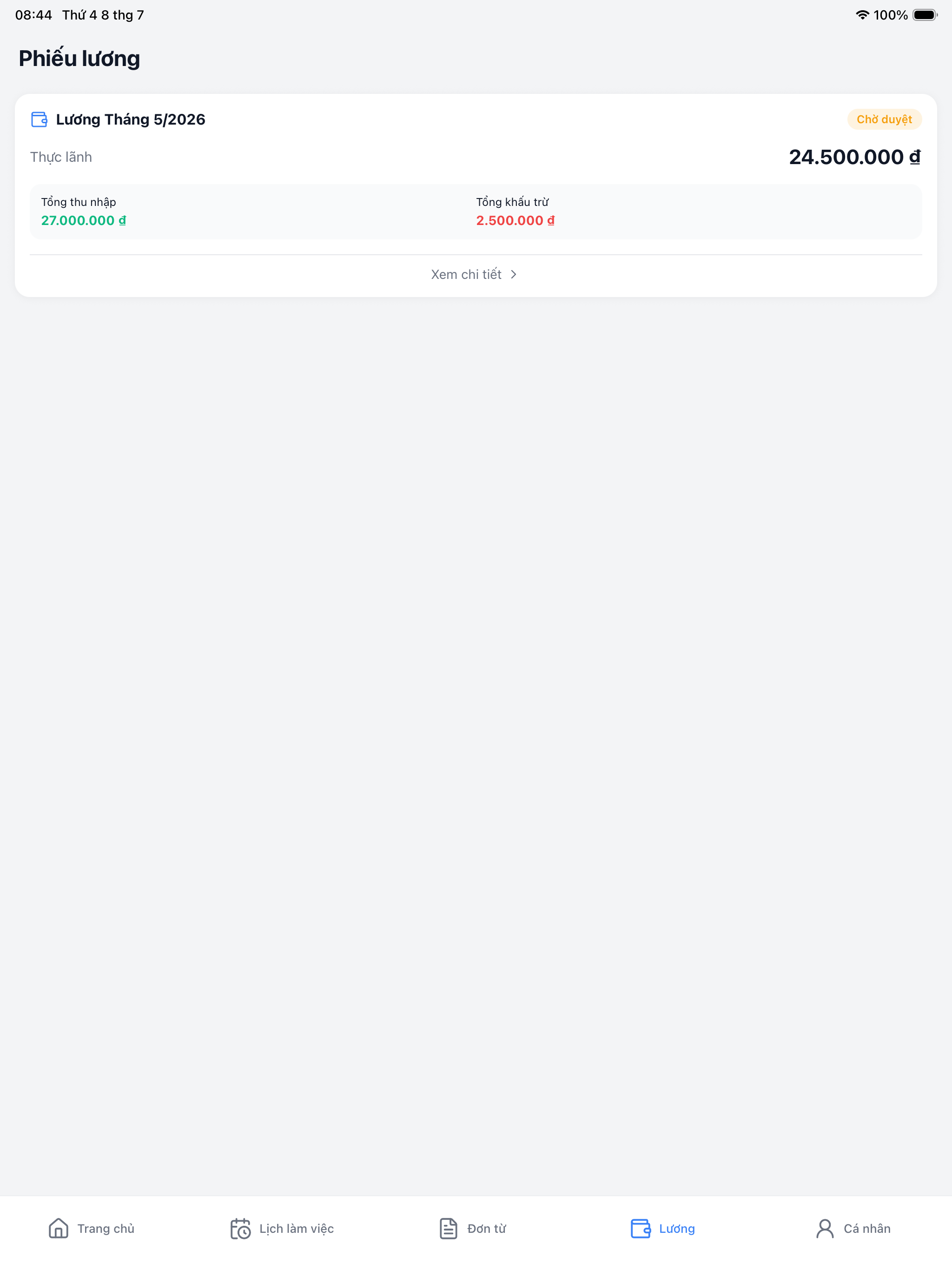 myHRM - Chấm công, Tính lương screenshot 9